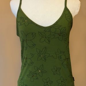 Route 66 Green Sequined Spaghetti Strap Blouse